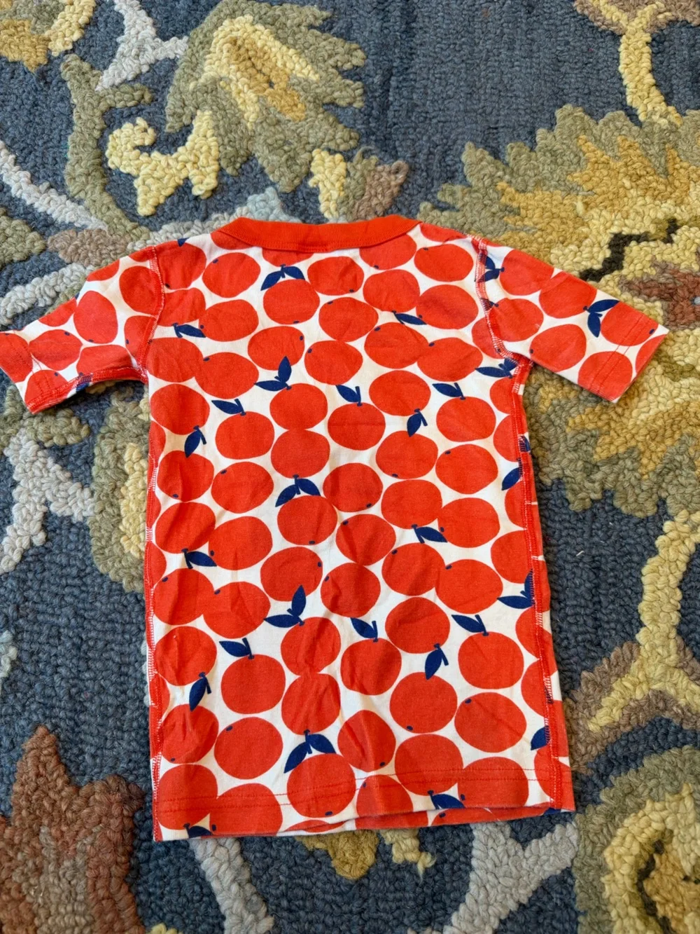 Hanna Andersson Orange & Navy Fruit-Print Short Sleeve Tee